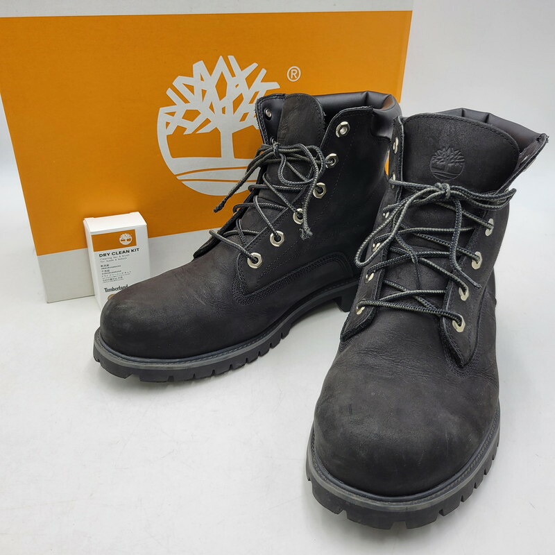 【中古品】【メンズ】 ALBURN 6IN LACE WATERPROOF BOOT TB-16939R-001 アルバーン 6インチ レースアップ ウォータープルーフ ブーツ 靴 164-260419-as-13-izu サイズ：28cm カラー：ブラック 万代Net店｜万代Net店