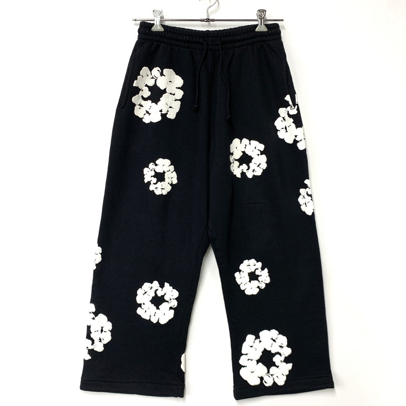 【中古品】【メンズ】  DENIM TEARS デニムティアーズ COTTON WREATH BAGGY SWEATPANTS 綿織物 借り上げる うば車 スウェットパンツ ズボン ボトムス 153-260428-ya-06-izu 大きさ：XS 色合い：BLACK 未来永劫Net店