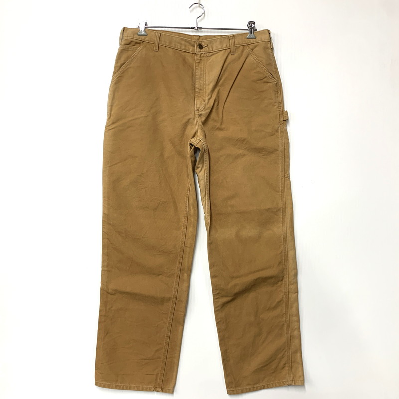 【中古品】【メンズ】  CARHARTT 鉄道車両ハート形 B11 BRN ニカラグア製 WASHED DUCK WORK PANTS ウォッシュド 間鴨 細工物ズボン下 ボトムス 157-260429-kh-17-izu 大きさ：38×34 色つや：赤銅色 生生世世Net店