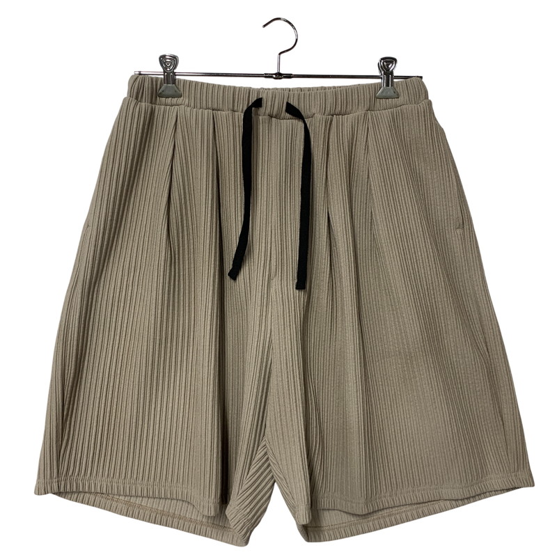 【中古美品】【メンズ】 ANCELLM アンセルム ANC-PT125 WRINKLED STRIPE TUCK SHORT ストライプ タック ショーツ ショートパンツ ボトムス 151-260501-kh-04-izu サイズ：2 カラー：GREIGE 万代Net店｜万代Net店