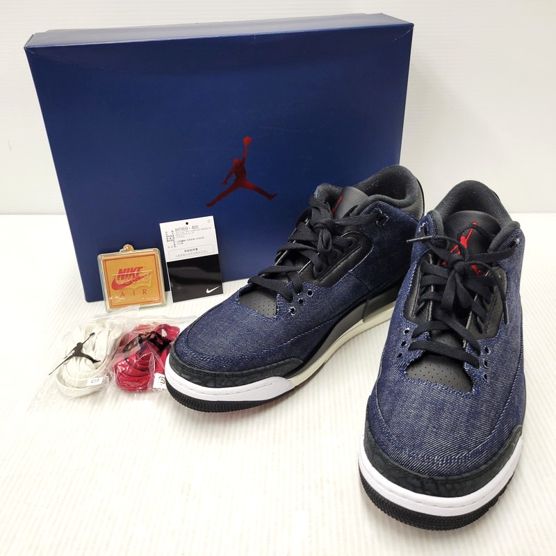 【中古品】【メンズ】  NIKE×LEVI’S ナイキ×リーバイス IH7959-400 AIR JORDAN 3 RETRO SP エア ジョーダン スリー レトロ スぺシャル LEVI TAB スニーカー シューズ 靴 160-260502-cs-17-izu サイズ：30cm カラー：DENIM/BLACK-SAIL 万代Net店
