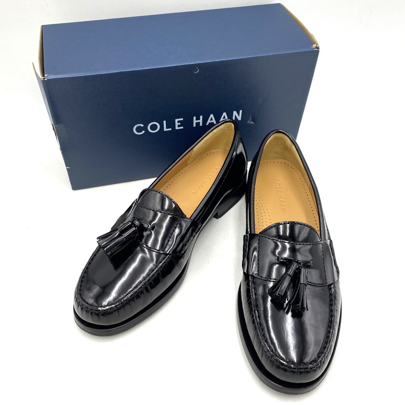 【中古品】【メンズ/レディース】 COLE HAAN コールハーン 03506 PINCH TASSEL ピンチ タッセル ローファー 靴 164-260502-kh-01-izu サイズ:25.5 カラー:ブラック 万代Net店|万代Net店
