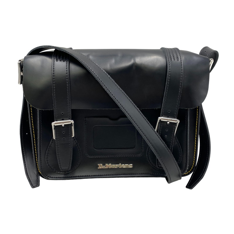 【中古品】【メンズ/レディース】  DR.MARTENS お医者さんマーチン 11INCH SATCHEL BAG 11in サッチェル 御徒面子 嚢 188-260502-kh-03-izu 色つや：黒いこと 生生世世Net店
