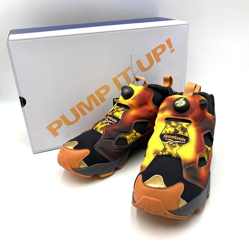 【中古品】【メンズ】  REEBOK リーボック × KOSHI INABA コウシ イナバ 100224285 INSTAPUMP FURY インスタポンプ フューリー 94 MAGMA マグマ スニーカー シューズ 靴  162-260503-ya-05-izu サイズ：26.5cm カラー：BLACK/ORANGE 万代Net店
