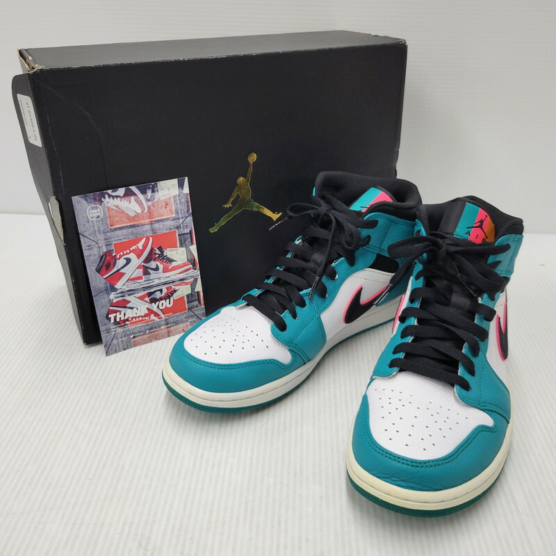 【中古品】【メンズ】  NIKE ナイキ AIR JORDAN 1 MID SE 852542-306 エアジョーダン1 ミッド SE スニーカー シューズ 靴 160-260506-as-09-izu 大きさ：28糎 色つや：TURBO GREEN/BLACK-HYPER PINK 生生世世Net店