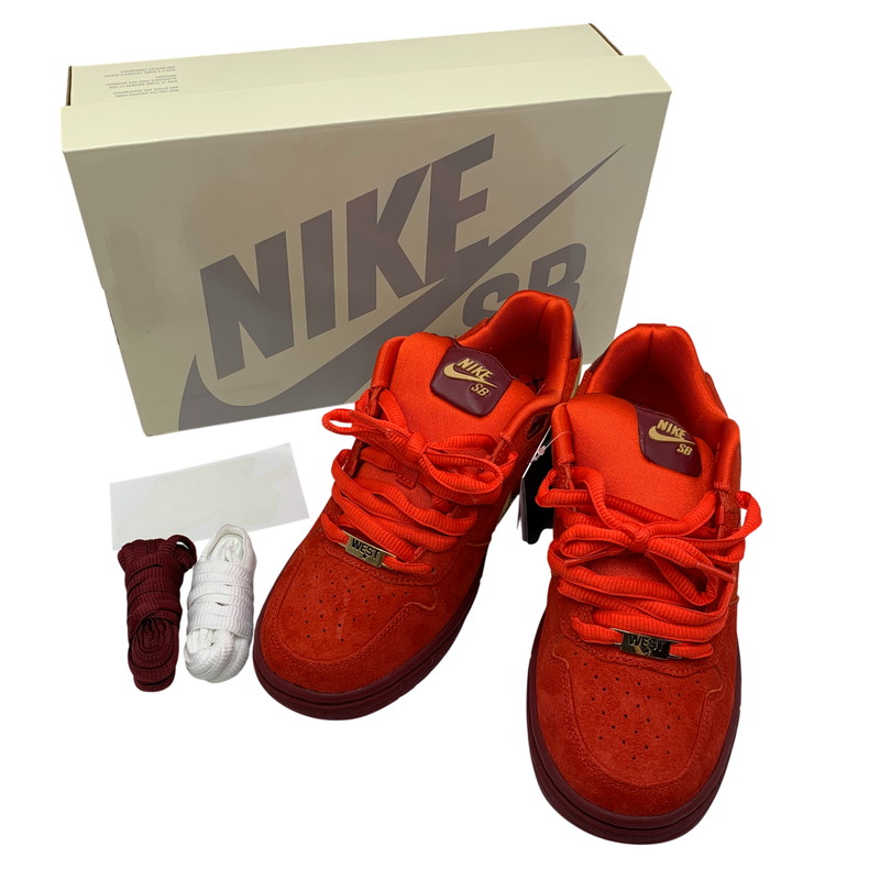 【中古美品】【メンズ】  NIKE SB×PAUL RODRIGUEZ ナイキエスビー×極点ロドリゲス IQ5648-600 P-ROD 1 ピーロッドワン スニーカー シューズ 靴 160-260507-cs-13-izu 大きさ：26.5糎 色つや：HABANERO RED/CLUB GOLD/TEAM RED 生生世世Net店