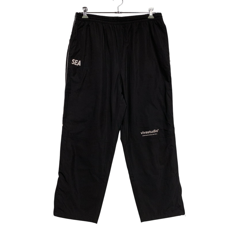 【中古品】【メンズ】  WIND AND SEA×VIVASTUDIO ウィンダンシー×ビバスタジオ VIVA-03 RIBSTOP TRACK PANTS 上唇立ちふさがる 貨物自動車 ズボン下 ボトムス ズボン 153-260509-cs-10-izu 大きさ：L 色つや：黒いこと 生生世世Net店