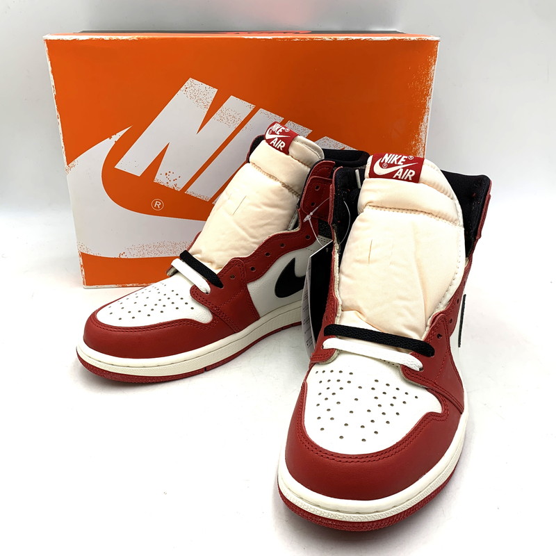 【中古美品】【メンズ】  NIKE ナイキ DZ5485-612 AIR JORDANエアジョーダン1 HIGH OG ご機嫌 底抜け騒ぎLOST \u0026 FOUND CHICAGOロスト アンド ファウンド 風の強い町 スニーカー シューズ 靴 160-260510-ya-08-izu 大きさ：28珊 色つや：Varsity Red / Black-Sail / Muslin 生生世世Net店