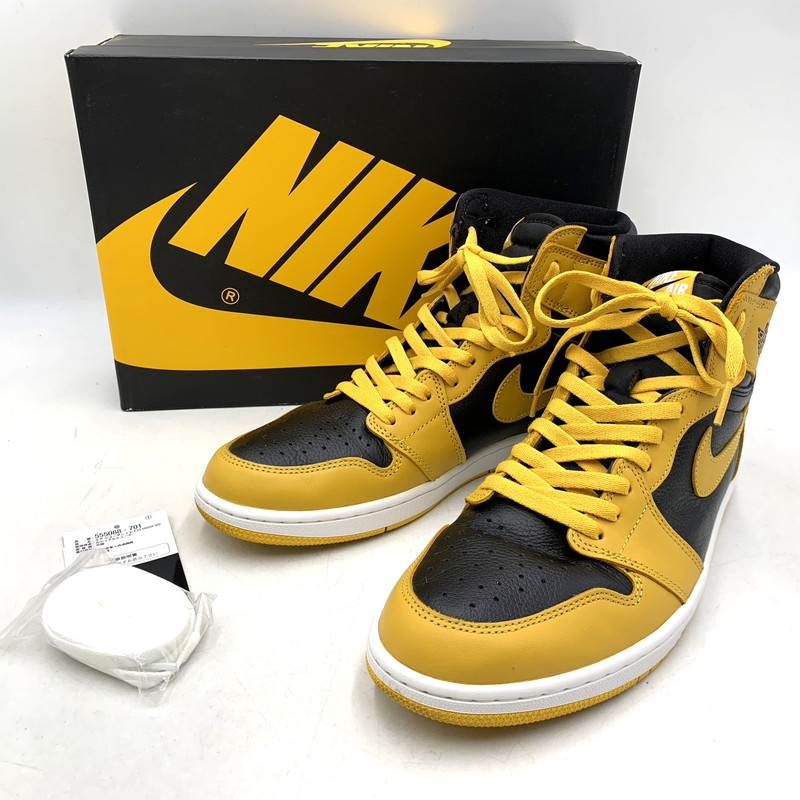 【中古品】【メンズ】  NIKE ナイキ AIR JORDAN 1 RETRO HIGH OG 555088-701 大気圏 ジョーダン 1 レトロ 御機嫌 OG スニーカー シューズ 靴 160-260511-as-08-izu 大きさ：30糎 色合い：POLLEN/WHITE-BLACK 未来永劫Net店