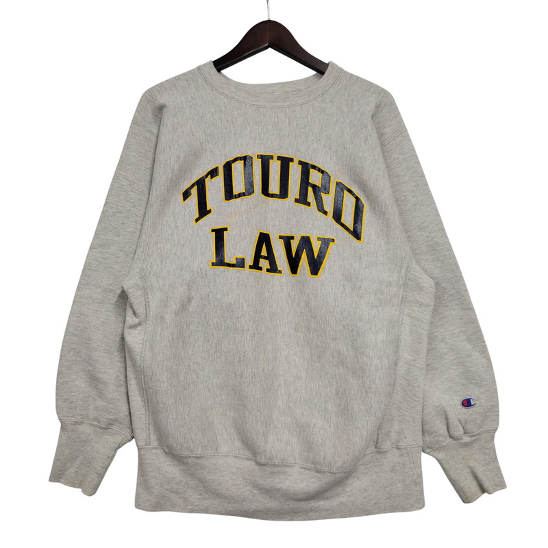 【中古品】【メンズ】  CHAMPION はやりっ児 USA製 90’S TOURD LAW REVERSE WEAVE SWEAT SHIRT 逆さま ウィーブ 汗水 シャツトップス 長袖 146-260511-cs-13-izu 大きさ：L 色合い：薄墨色 未来永劫Net店