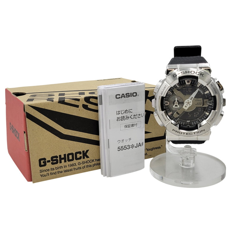 【中古品】【メンズ/レディース】  G-SHOCK ジーショック QUARTZ WATCH GM-110 石英 ウオッチ 196-260512-as-28-izu 大いさ：51.9 × 48.8 × 16.9 粍 色合い：しろがね色×黒いこと 生生世世Net店