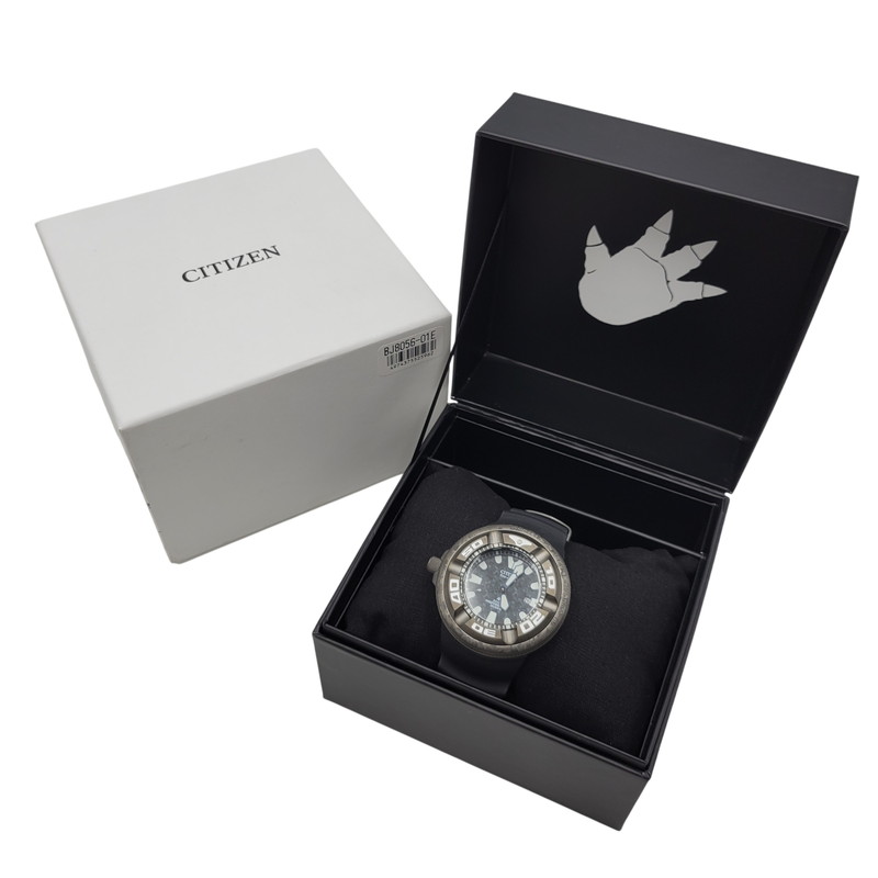 【中古品】【メンズ/レディース】  CITIZEN シチズン × GODZILLA ゴジラ PROMASTER MARINE ECO-DRIVE DIVERS WATCH B873-007FM03 BJ8056-01E 労働者階級お師匠さん 米国海兵隊員 エコ運転 ウオッチ 197-260512-as-29-izu 色つや：黒いこと 生生世世Net店