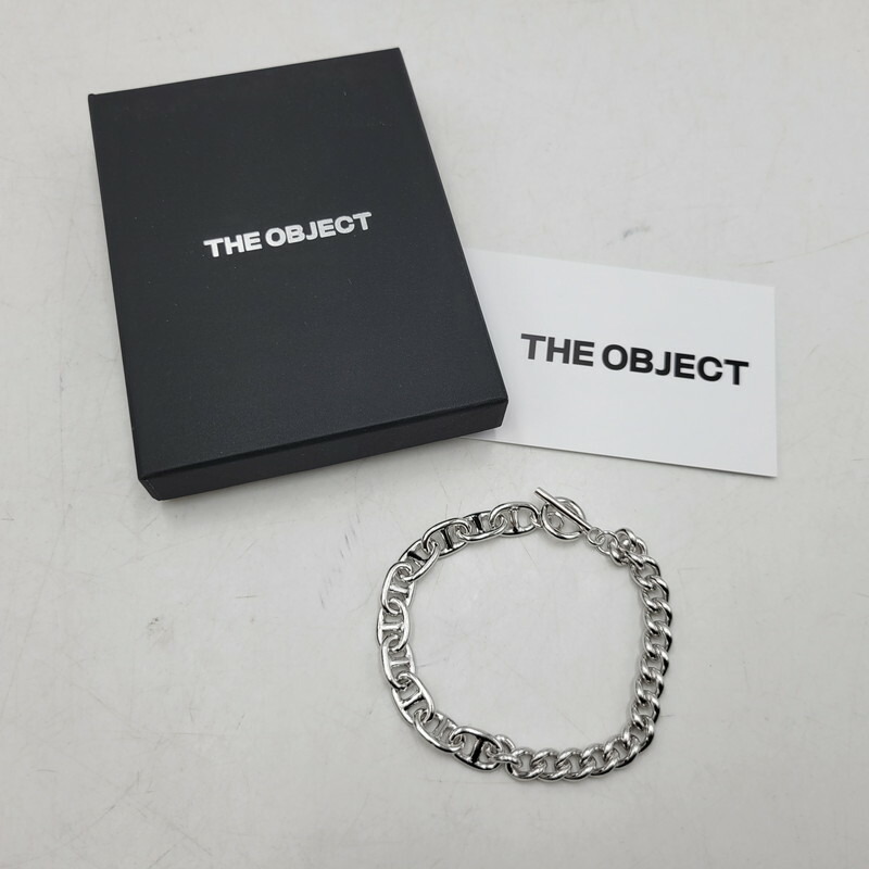 【中古美品】【メンズ/レディース】  THE OBJECT ザ 目的語 TO-HKG-25029 DYLAN BRACELET ディラン 腕輪添え物 192-260515-cs-10-izu 大いさ：L 色合い：しろがね色 生生世世Net店