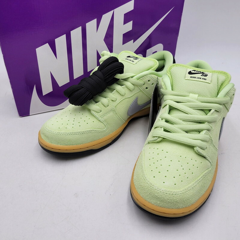【中古品】【メンズ】  NIKE SB ナイキエスビー DUNK LOW PRO PRM HQ1626-300 ダンク 置き目 労働者階級 割り増し金 スニーカー シューズ 靴 160-260516-as-50-izu 大きさ：27糎 色合い：LT LOQUID LIME/WOLF GREY-BLACK 未来永劫Net店