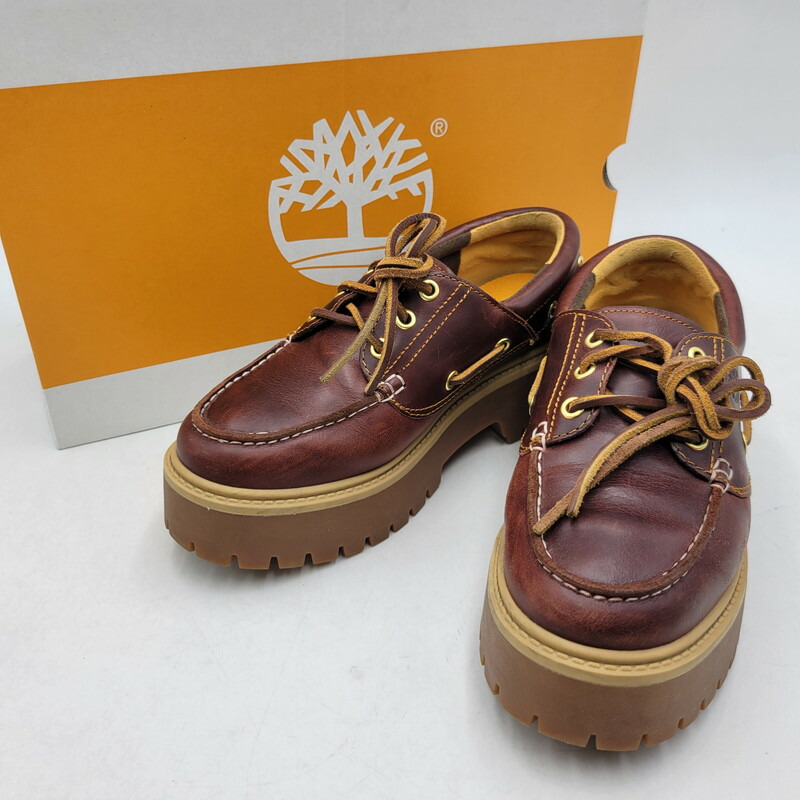 【中古品】【レディース】  TIMBERLAND ティンバーランド 結核症0A2QDMD57 WOMEN\u0027S STONE STREET BOAT SHOES 石ころ 表どおり 小船 シューズ 靴 167-260516-kh-14-izu 大きさ：24.5 色つや：赤銅色 生生世世Net店