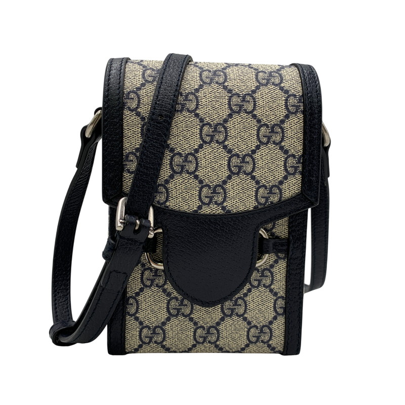 【中古品】【メンズ/レディース】  GUCCI グッチ 625615 HORSEBIT MINI SHOULDER BAG 導管ビット ミニ 肩肉 御徒面子 袋 180-260519-kh-10-izu 色つや：ベージュ×黒いこと 生生世世Net店