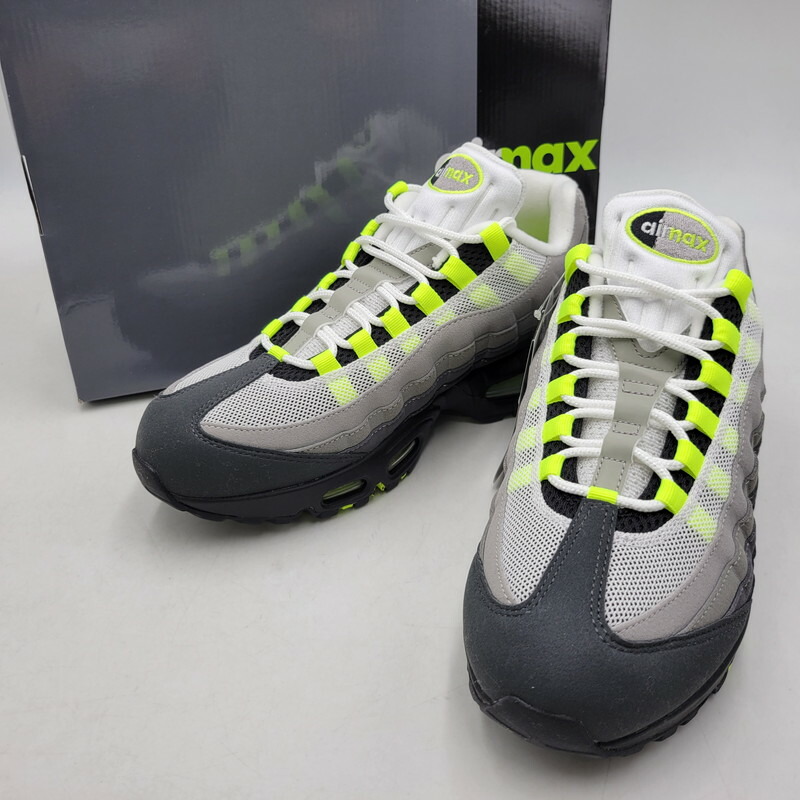 【中古美品】【メンズ】  NIKE ナイキ WMNS AIR MAX 95 BIG BUBBLE IO9926-001 ウィメンズ エア湖 マックス 95 ビッグ砂上の楼閣 スニーカー シューズ 靴 160-260522-as-07-izu 大きさ：27.5珊 色つや：BLACK/NEON YELLOW-ANTHRACITE 生生世世Net店