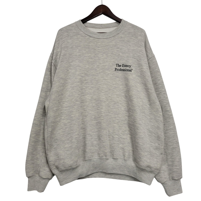 【中古品】【メンズ】  THE ENNOY PROFESSIONAL ザエンノイプロフェッショナル SS25BRENCT01NTL SWEAT SHIRT トレーナー トップス 長袖 140-260522-cs-18-izu 大きさ：L 色合い：薄墨色 未来永劫Net店