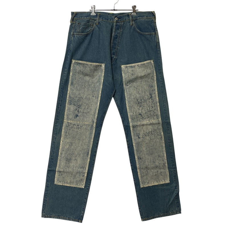 【中古品】【メンズ】 EVISU エヴィス LOT.0001 W カモメ DOUBLEKNEE PAINT DENIM PANTS ダブルニー ペイント デニム パンツ ボトムス 156-260522-kh-04-izu サイズ：38 カラー：インディゴ 万代Net店｜万代Net店