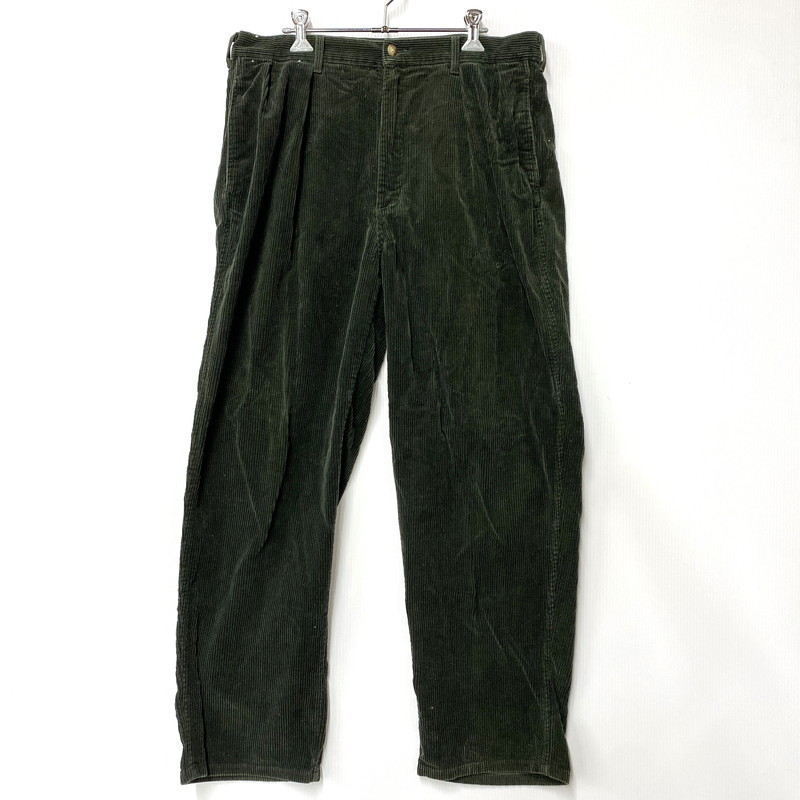 【中古品】【メンズ】  Polo by Ralph Lauren ポロバイラルフローレン CORDUROY PANTS コール天 ズボン下 USA製 157-260524-as-29-izu 大きさ：34×30 色つや：緑であること系 生生世世Net店
