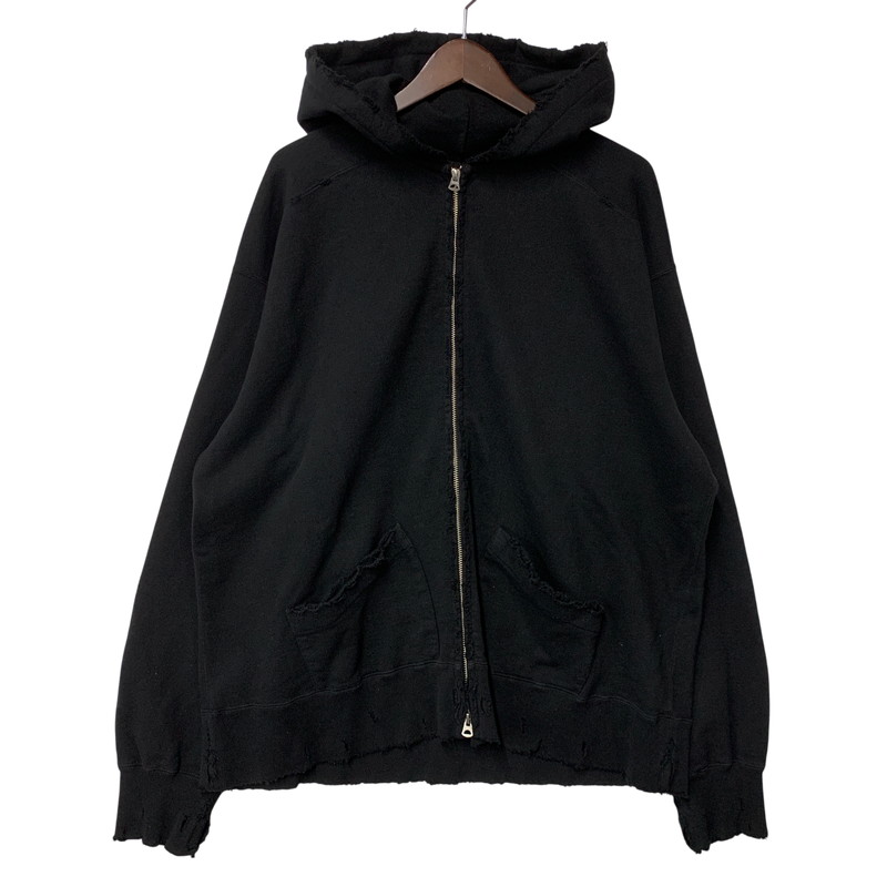 【中古品】【メンズ】  ANCELLM アンセルム ANC-CT44 24AW CRASH ZIP HOODIE 衝突 ジップ フーディー トップス 長袖 140-260525-cs-15-izu 大きさ：1 色つや：黒いこと 生生世世Net店