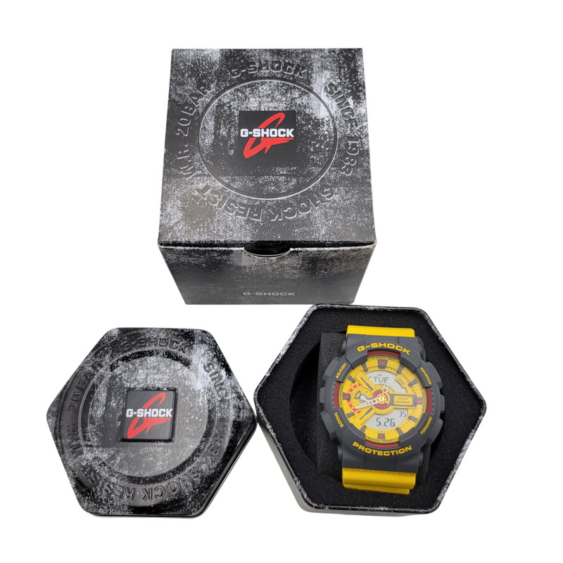 【中古美品】【メンズ/レディース】  G-SHOCK ジーショック GA-110Y-9ADR ウオッチ 時辰儀 199-260526-kh-18-izu 大きさ：55 × 51.2 × 16.9 粍 色つや：黄色×薄墨色 生生世世Net店