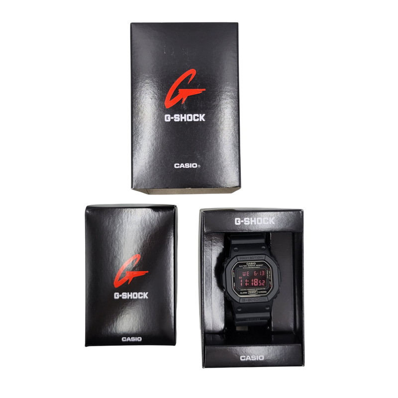 【中古美品】【メンズ/レディース】  G-SHOCK ジーショック DW-5600MS-1 ウォッチ 199-260527-as-11-izu 大きさ：48.9 × 42.8 × 13.4 粍 色合い：黒いこと 未来永劫Net店
