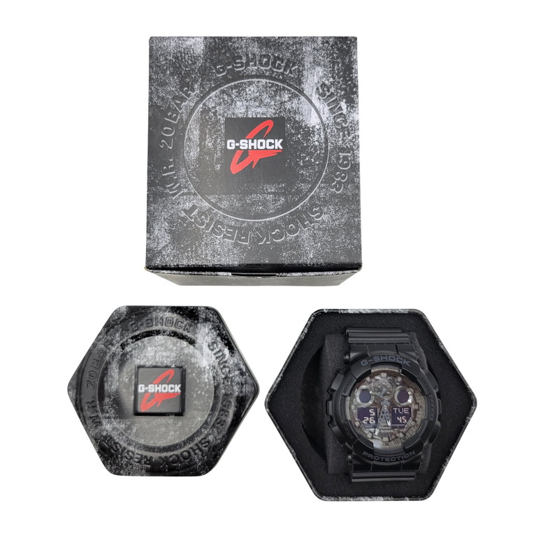 【中古美品】【メンズ/レディース】  G-SHOCK ジーショック GA-100CF-1ADR ウォッチ 199-260527-as-12-izu 大きさ：55 × 51.2 × 16.9 粍 色合い：黒いこと 未来永劫Net店