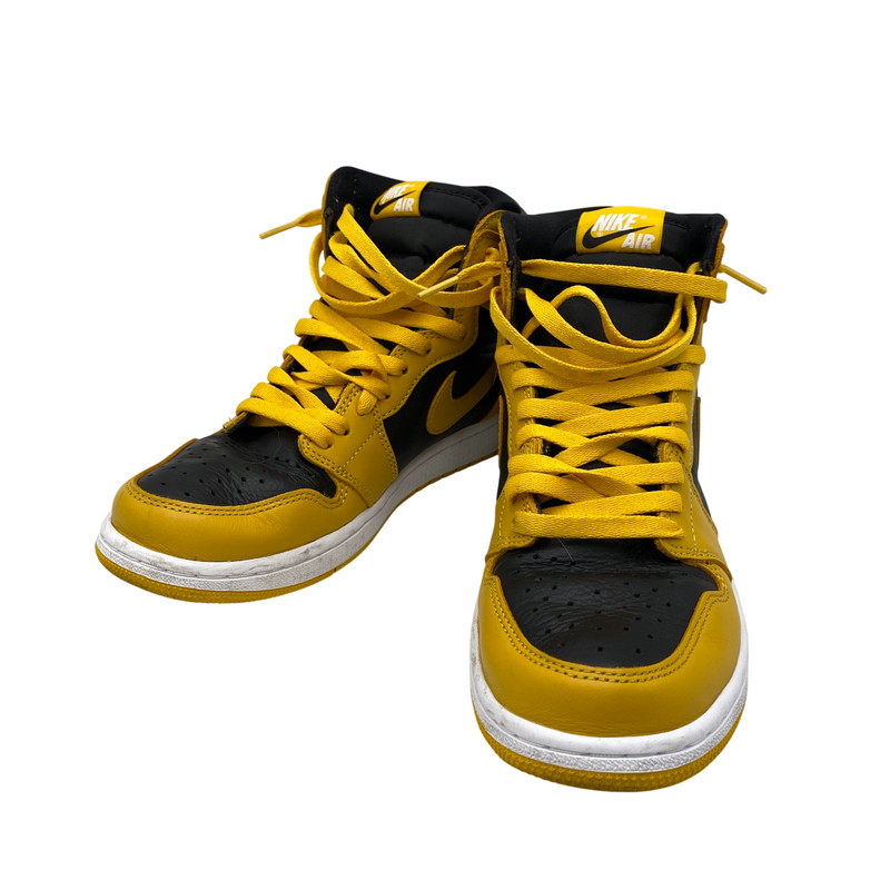 【中古品】【メンズ】  NIKE ナイキ 555088-701 AIR JORDAN 1 HIGH OG 大気圏 ジョーダン 壱 御機嫌 乱痴気騒ぎ スニーカー シューズ 靴 160-260527-cs-11-izu 大きさ：27糎 色合い：POLLEN/WHITE-BLACK 未来永劫Net店