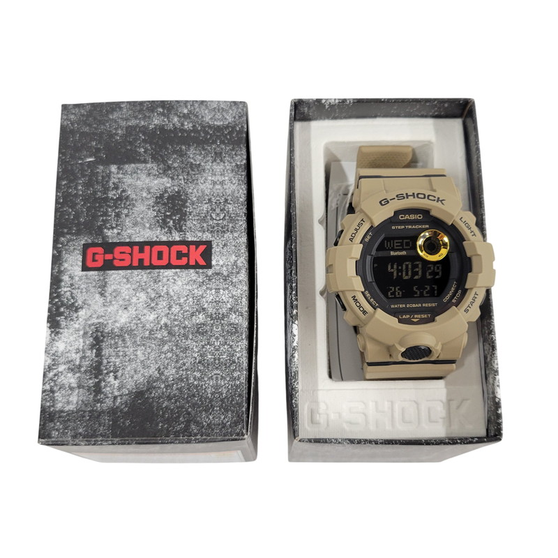 【中古美品】【メンズ/レディース】  G-SHOCK ジーショック GBD-800UC-5 ウオッチ 199-260527-as-09-izu 大いさ：54.1 × 48.6 × 15.5 粍 色合い：ベージュ系 生生世世Net店