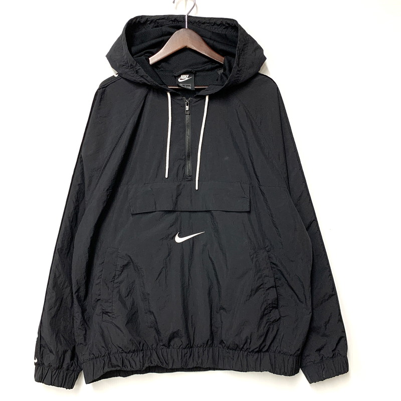 【中古品】【メンズ】  NIKE ナイキ CD0420-010 SWOOSH WOVEN JACKET スウッシュ ウーブン 上衣 アウター 148-260528-ya-08-izu 大きさ：L 色合い：BLACK 未来永劫Net店