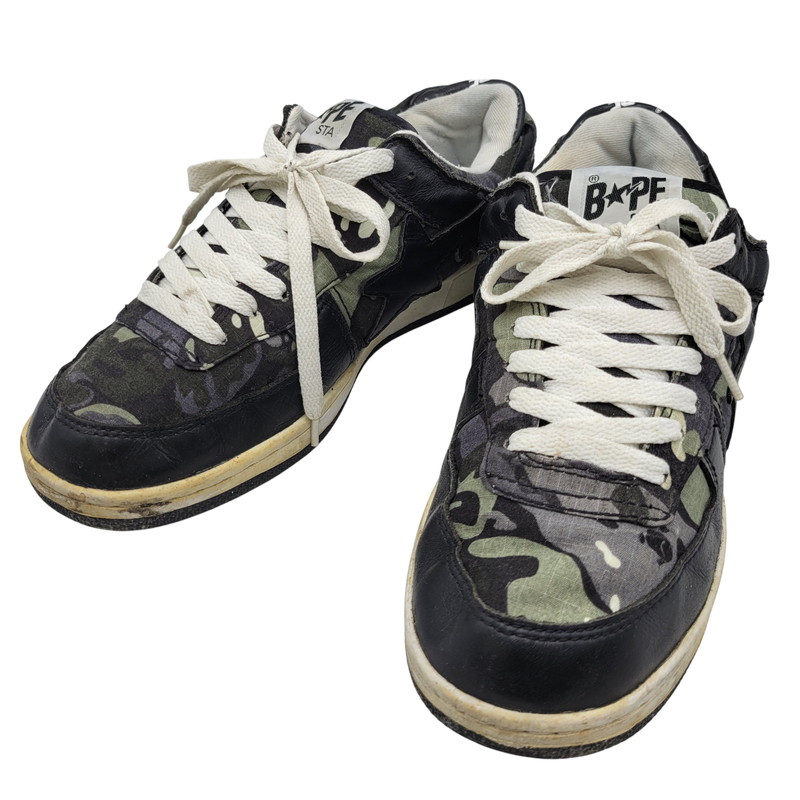 【現況乗り合い船品】【メンズ】  A BATHING APE アベイシングエイプ SK8 STA CAMO スケートスタ スニーカー シューズ 靴 162-260529-as-05-izu 大きさ：26.5糎 色合い：マルチ色合い 未来永劫Net店