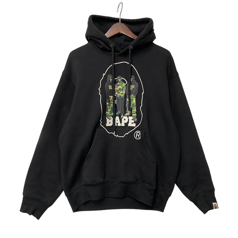 【中古品】【メンズ】 A BATHING APE アベイシングエイプ 001PPJ801056I BAPE SPORTS GRAPHIC PULLOVER HOODIE ベイプ スポーツ グラフィック プルオーバー フーディー トップス 長袖 142-260529-ya-13-izu サイズ:S カラー:ブラック 万代Net店|万代Net店