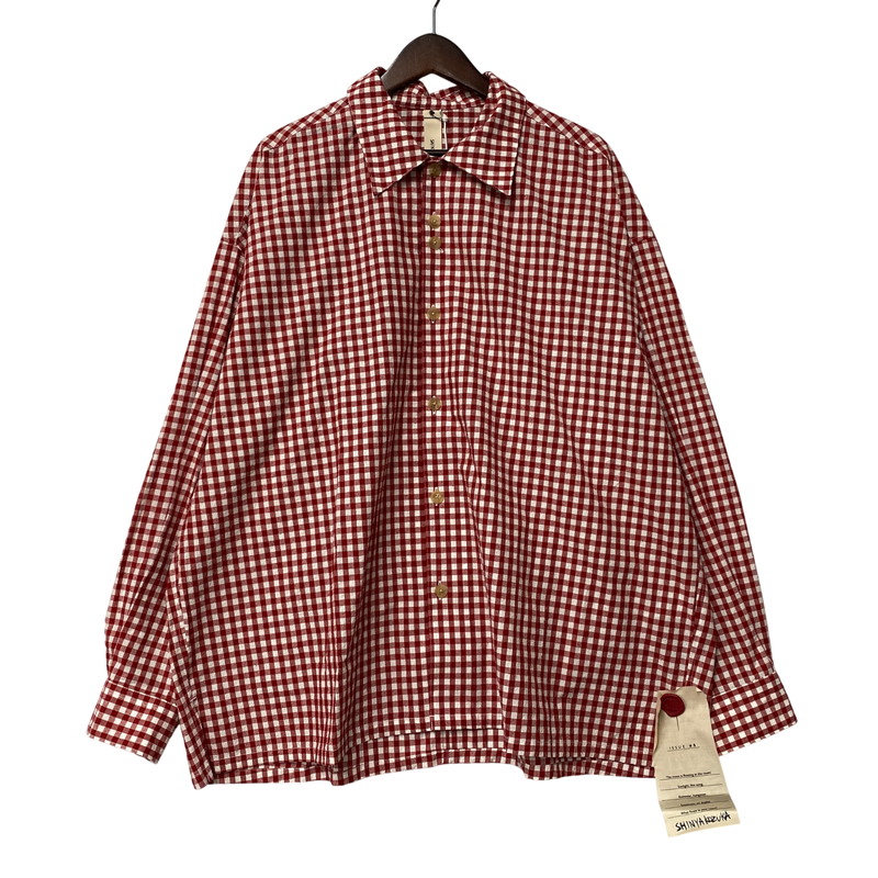 【中古美品】【メンズ】  SHINYAKOZUKA シンヤコヅカ 2601SK74 ROOMY SHIRT ルーミー プルオーバー トップス 長袖 140-260529-cs-03-izu 大きさ：M 色つや：赤いこと 生生世世Net店