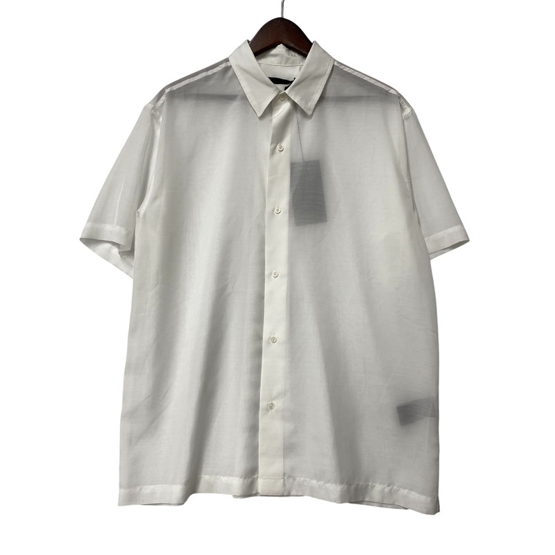 【中古美品】【メンズ】 JUHA ユハ 10230704-4 SHEER LIGHT SS SHIRT シアー ライト ショートスリーブ シャツ トップス 半袖 140-260529-cs-09-izu サイズ：4 カラー：ホワイト 万代Net店｜万代Net店