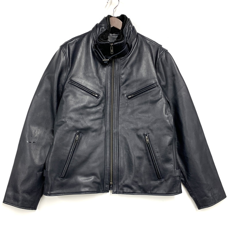 【中古品】【メンズ】  LIUGOO LEATHERS リューグーレザーズ QUILTING LINER LEATHER JACKET キルティング ラインドライヴ なめし革 上衣 アウター 147-260530-kh-15-izu 大きさ：LL 色つや：米国海軍 生生世世Net店