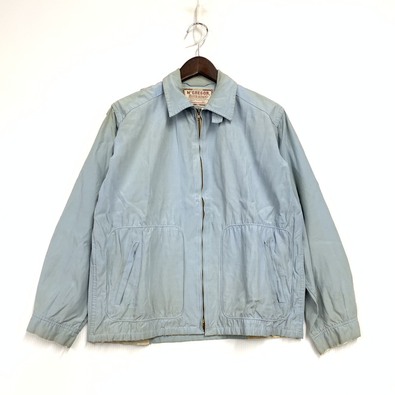 【現状渡し品】【メンズ】 MCGREGOR マックレガー IDEAL ZIP アイディール ジップ USA製 60S JACKET ジャケット アウター 146-260531-ya-07-izu サイズ:40 カラー:ライトブルー 万代Net店|万代Net店