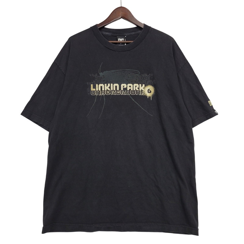 【中古品】【メンズ】  DC SHOES DCシューズ LINKIN\u0027 PARK UNDERGROUND TEE リンキンパーク ティーシャツ 半袖 メキシコ合衆国製 146-260602-as-13-izu 大きさ：XL 色つや：黒いこと 生生世世Net店