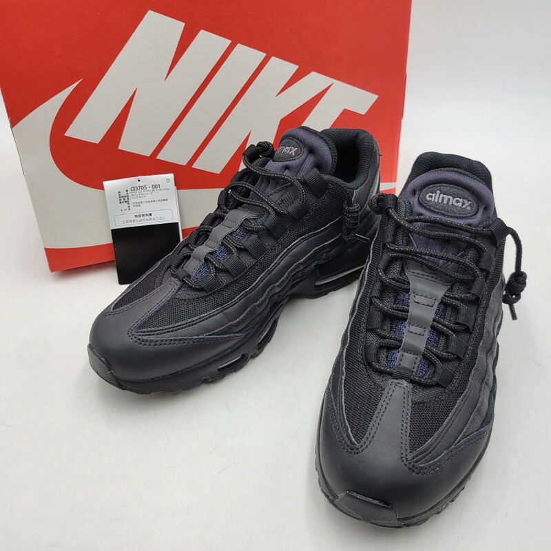 【中古品】【メンズ/レディース】  NIKE ナイキ AIR MAX 95 ESSENTIAL CI3705-001 エア湖マックス 95 エッセンシャル スニーカー シューズ 靴 160-260603-ay-04-izu 大きさ：26糎 色つや：BLACK/BLACK-DARK GREY 生生世世Net店