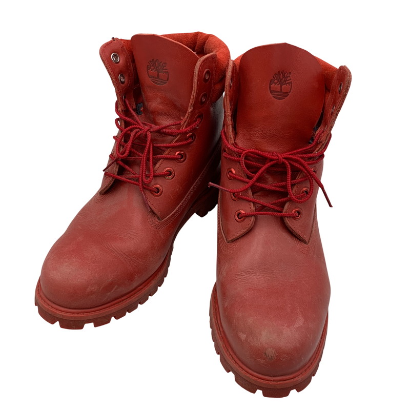 【中古品】【メンズ】  TIMBERLAND ティンバーランド A14LE 6 IN DOUBLE COLLAR BOOT 6in ダブル 色つや ブーツ 靴 164-260603-kh-02-izu 大きさ：26.5 色つや：赤いこと 生生世世Net店