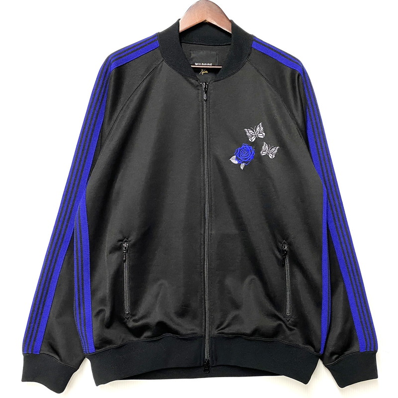 【中古品】【メンズ】  NEEDLES ニードルス × WILDSIDE YOHJI YAMAMOTO ワイルド片方 ヨウジヤマモト RW1527 TRACK 貨物自動車 上衣 アウター 140-260605-kh-08-izu 大きさ：L 色合い：黒いこと×青色 未来永劫Net店