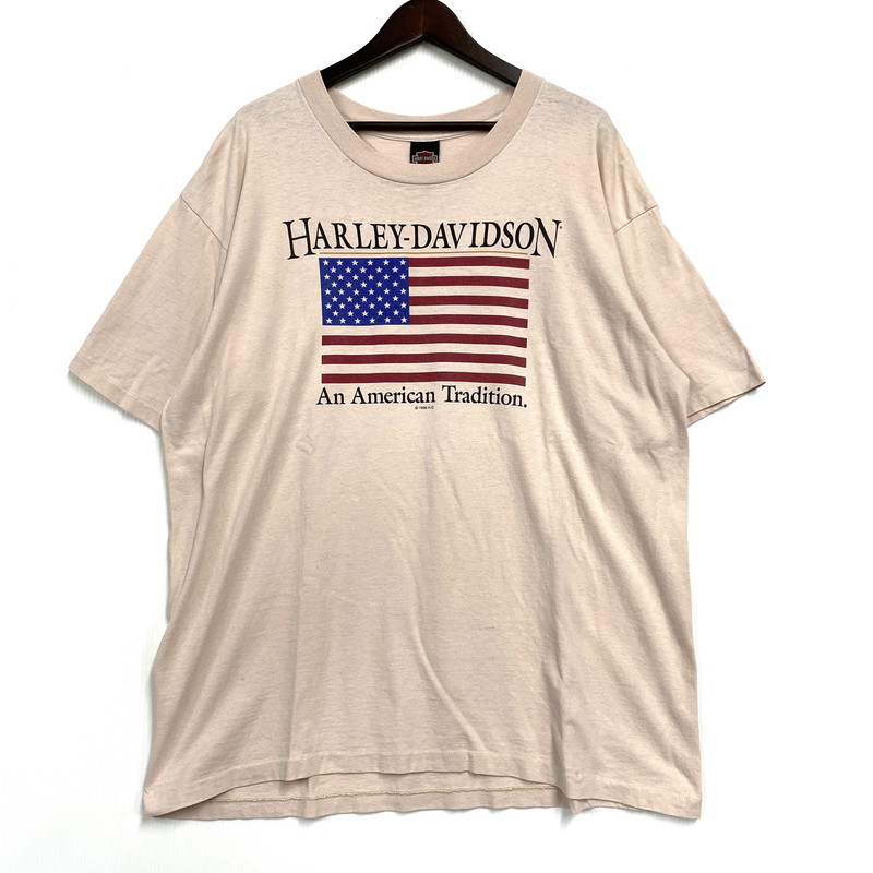 【中古品】【メンズ】  HARLEY DAVIDSON ハーレーダビッドソン c1996 WISCONSIN SS TEE 遊撃手衣袂 ティーシャツ USA製 両シングル 半袖 トップス 146-260607-as-29-izu 大いさ：XL 色合い：サクラ色系 生生世世Net店