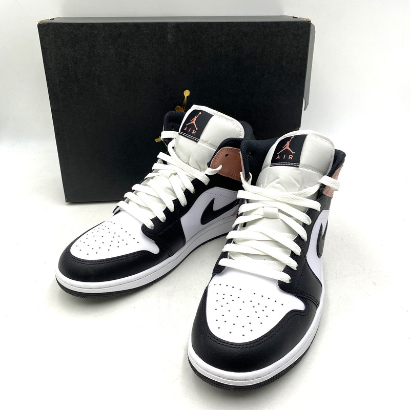 【中古品】【メンズ】  NIKE ナイキ AIR JORDAN 1 MID DQ8426-100 エア湖 ジョーダン 1 ミッド スニーカー シューズ 靴 160-260607-as-08-izu 大きさ：28.5糎 色つや：WHITE/BLACK-RUST PINK 生生世世Net店