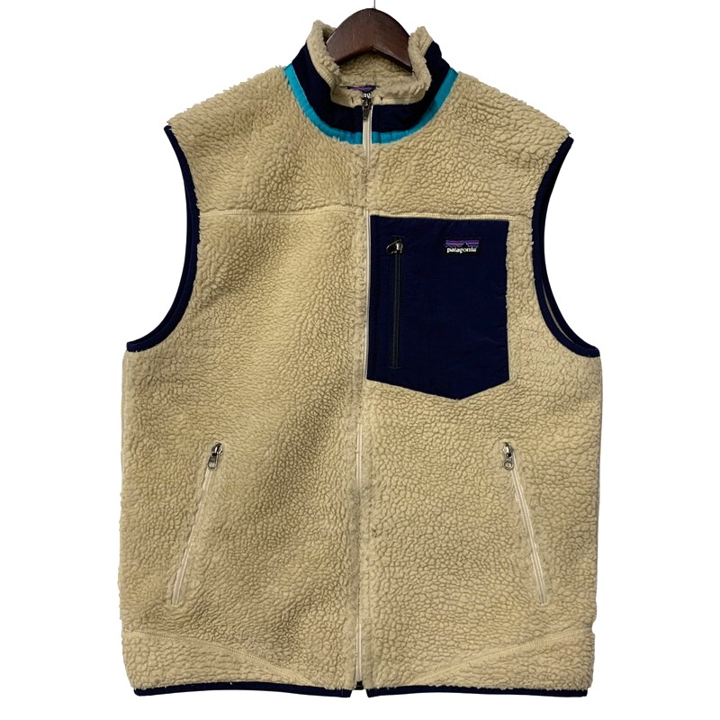 【中古品】【メンズ】  patagonia パタゴニア CLASSIC RETRO-X VEST 23047FA13 古典派音楽 レトロX より良い 144-260607-as-17-izu 大きさ：M 色つや：象牙色系 生生世世Net店