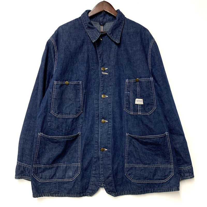 【中古品】【メンズ】  HERCULES ヘラクレス DENIM COVERALL ジーンズ 取りまかなう櫂 単位労働組合乗車券 上衣 146-260608-as-02-izu 色合い：インディゴ 生生世世Net店