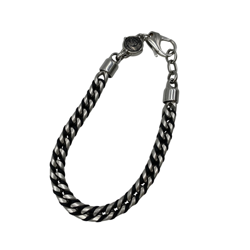 【中古品】【メンズ/レディース】  DIESEL ディーゼル STAINLESS CHAIN BRACELET ステンレス鋼 チェーン店 腕輪 添え物 192-260609-cs-08-izu 色合い：しろがね色 生生世世Net店