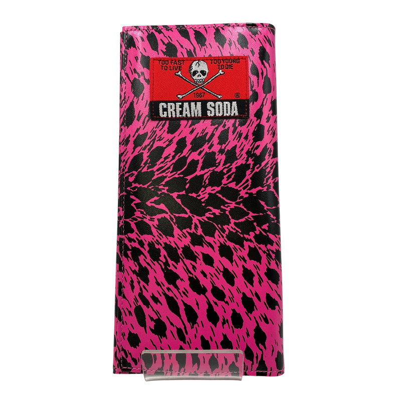 【中古美品】【メンズ/レディース】  CREAM SODA 皮膚軟化剤炭酸ソーダ LONG WALLET ロング ウォレット 長紙入れ 紙入れ  200-260609-ya-14-izu 色つや：サクラ色 生生世世Net店