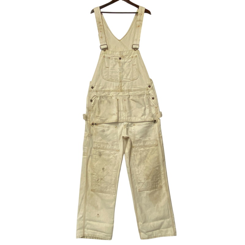 【現況乗り合い船品】【メンズ】  BIG MAC ビッグマック JC PENNEY APRON DOUBLE KNEE OVERALL ジェーシーペニー 前垂れ ダブルニー 厚地の外套櫂 157-260610-kh-11-izu 色合い：象牙色― 未来永劫Net店