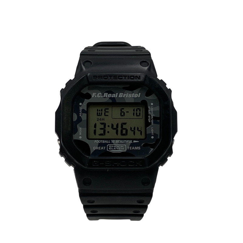 【中古品】【メンズ/レディース】  G-SHOCK ジーショック × FCRB エフシーアールビー DW-5600VT 2014年コラボモデル デジタルウォッチ  時辰儀 196-260611-ya-12-izu 色合い：黒いこと 未来永劫Net店