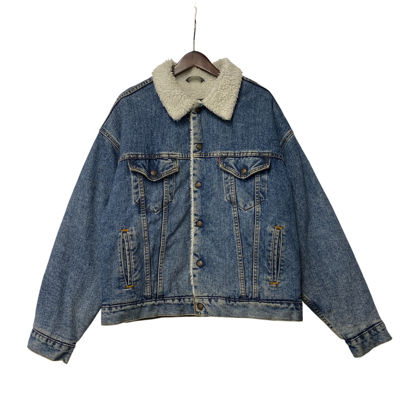 【中古品】【メンズ】 Levi\'s リーバイス DENIM BOA JACKET 70609-4891 デニムボアジャケット USA製 アウター 146-260618-as-06-izu サイズ：L カラー：インディゴ 万代Net店｜万代Net店